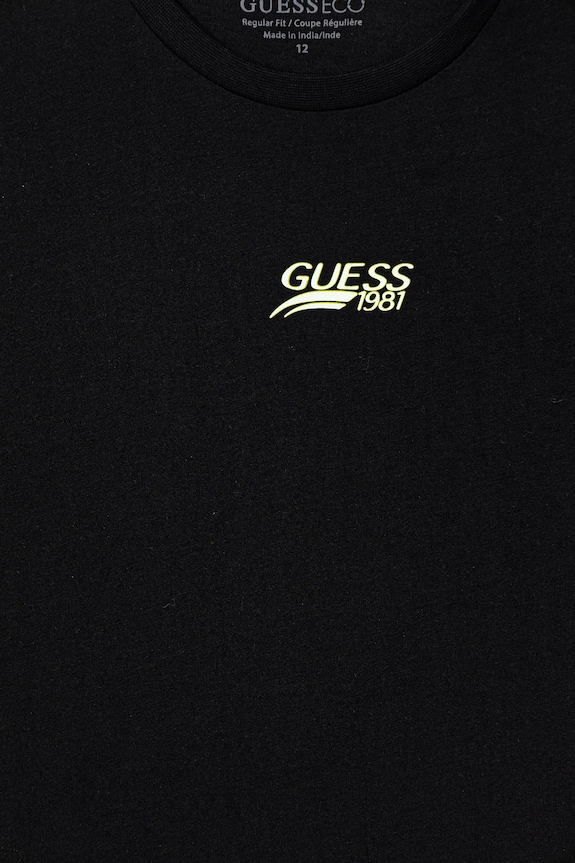 Αγορίστικα Παιδικό βαμβακερό μπλουζάκι Guess L6RI10.K8HM4.PPY2 μαύρο