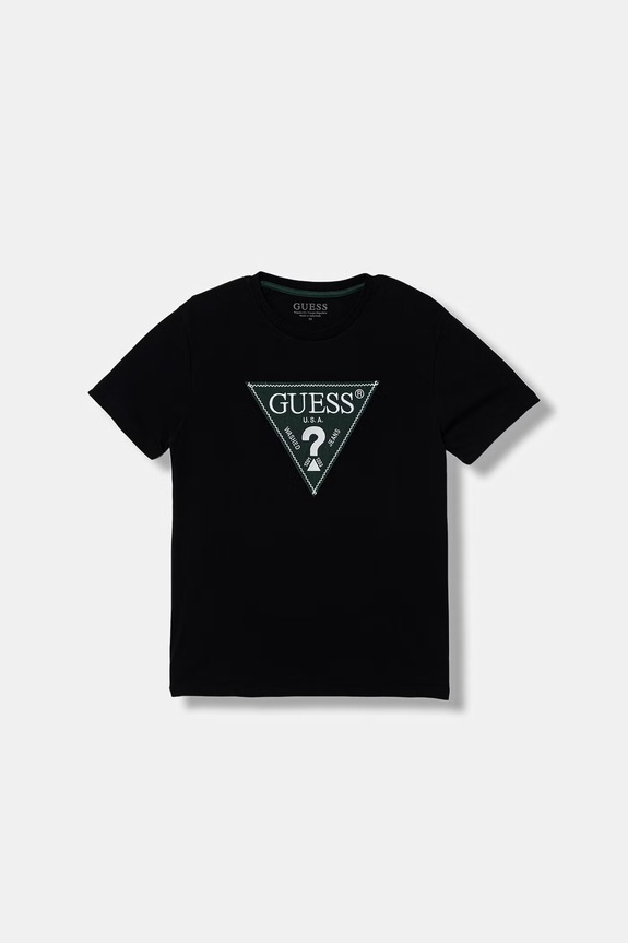 Guess tricou pentru copii, din bumbac negru L6RI15.K8HM4.PPY2