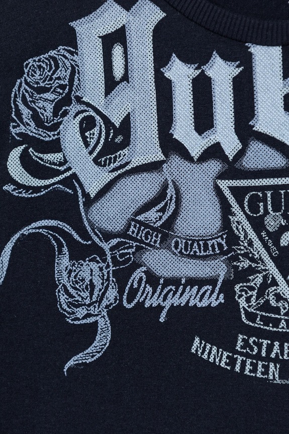 Chłopiec Guess t-shirt bawełniany dziecięcy L6RI21.K8HM4.PPY2 granatowy