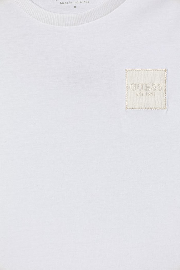 Αγορίστικα Βαμβακερό lounge t-shirt Guess L6RI26.K8HM4.PPY2 λευκό