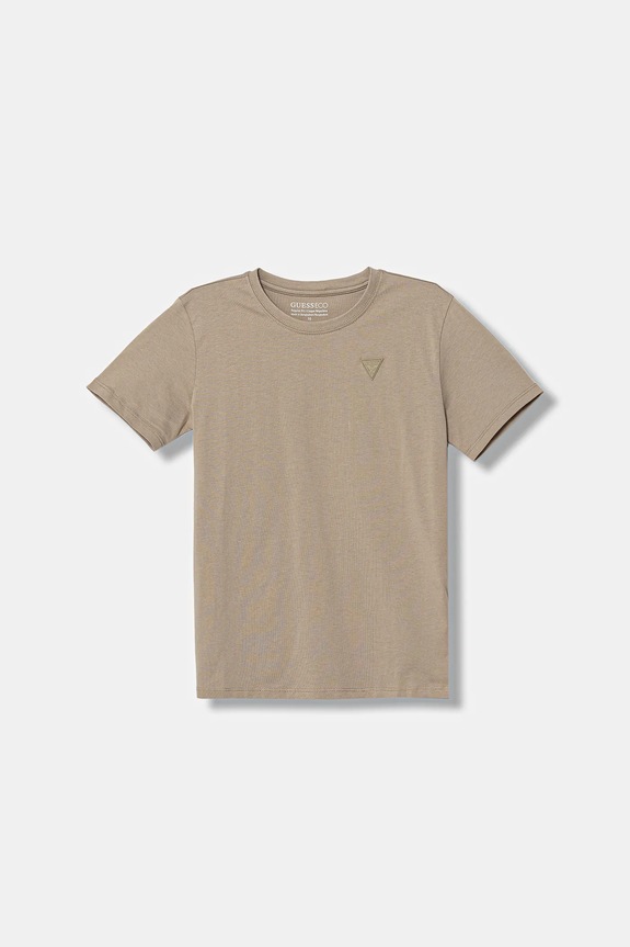 Guess t-shirt bawełniany dziecięcy bawełna beżowy L6RI27.I3Z14.PPY2