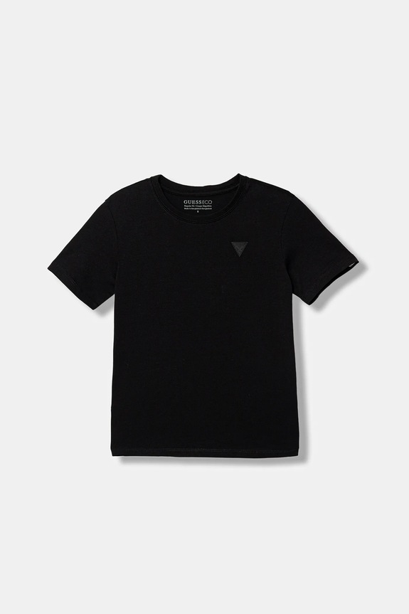 Guess t-shirt bawełniany dziecięcy bawełna czarny L6RI27.I3Z14.PPY2