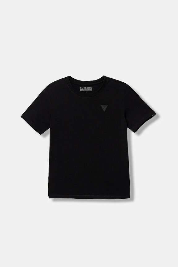 Guess t-shirt bawełniany dziecięcy bawełna czarny L6RI27.I3Z14.PPY2