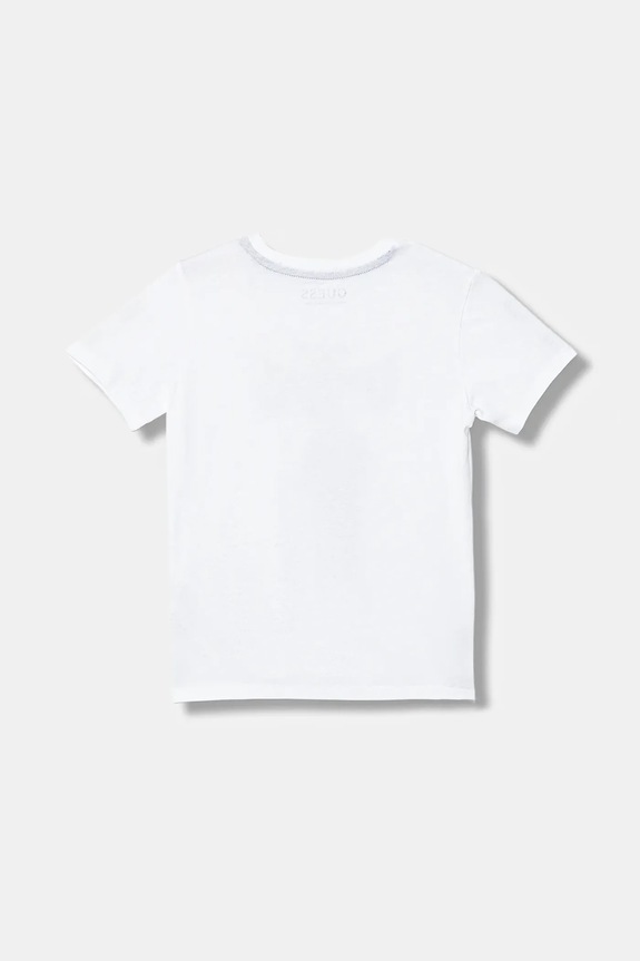 Guess t-shirt bawełniany dziecięcy N6RI05.K8HM4.PPY2 biały SS26