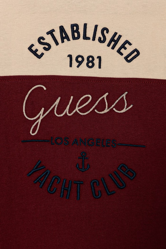 Αγορίστικα Παιδικό βαμβακερό μπλουζάκι Guess N6RI16.K8HM4.PPY2 μπορντό