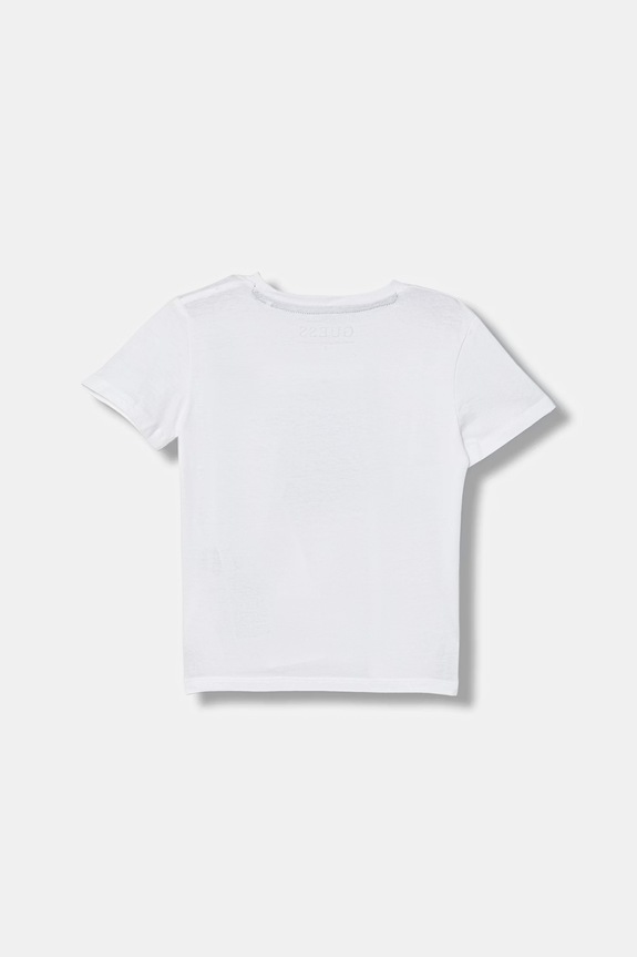 Guess t-shirt bawełniany dziecięcy N6RI18.K8HM4.PPY2 biały SS26