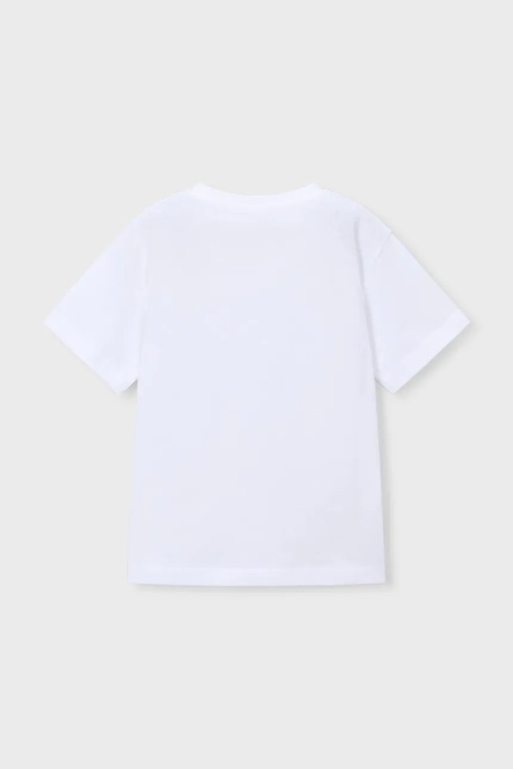 Mayoral t-shirt bawełniany dziecięcy 3059.5C.Mini.PPY2 biały SS26