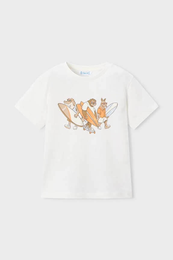 Mayoral t-shirt bawełniany dziecięcy 2-pack 3063.5D.Mini.PPY2 pomarańczowy SS26