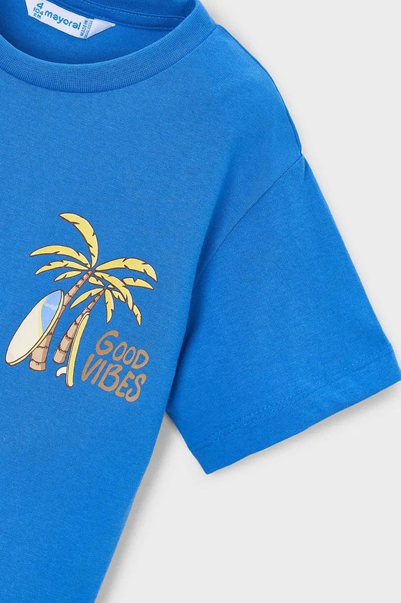 Dječja pamučna majica kratkih rukava Mayoral 2-pack plava 3063.5D.Mini.PPY2