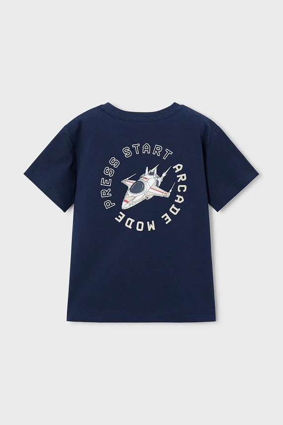 Mayoral t-shirt bawełniany dziecięcy 2-pack granatowy 3063.5D.Mini.PPY2