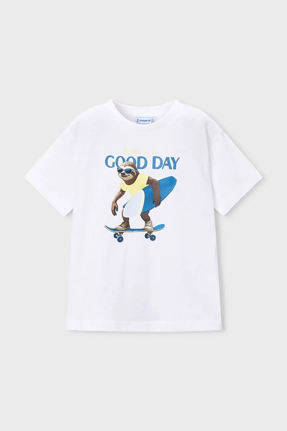 Mayoral t-shirt in cotone per bambini prodotto per bambini bianco 3064.5D.Mini.PPY2