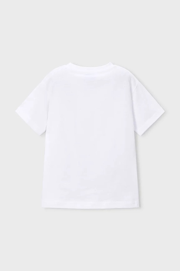 Mayoral t-shirt in cotone per bambini 3064.5D.Mini.PPY2 bianco SS26