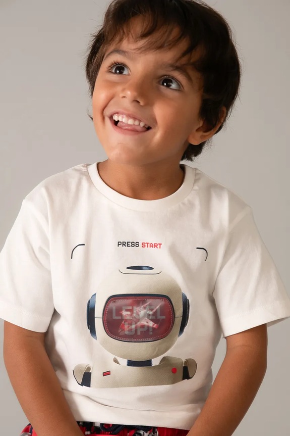 Mayoral t-shirt bawełniany dziecięcy 3065.5E.Mini.PPY2