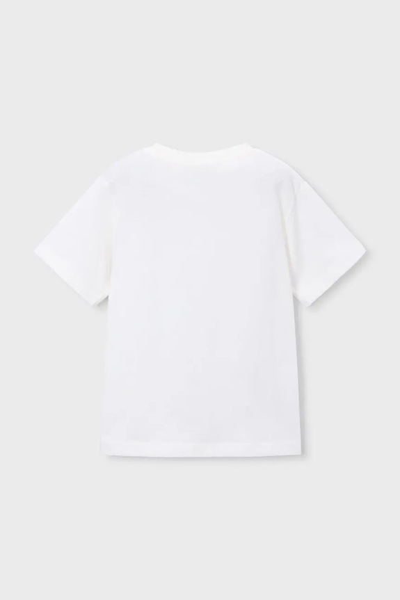 Mayoral t-shirt bawełniany dziecięcy 3066.5E.Mini.PPY2 biały SS26