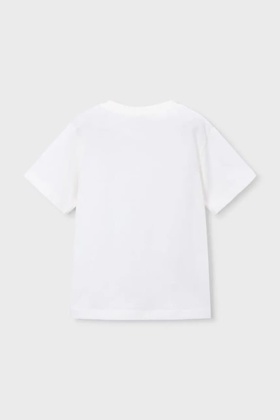 Mayoral t-shirt bawełniany dziecięcy 3066.5E.Mini.PPY2 biały SS26