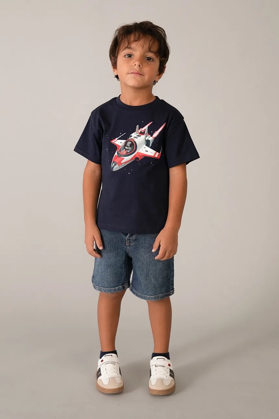 Mayoral t-shirt bawełniany dziecięcy 3067.5E.Mini.PPY2