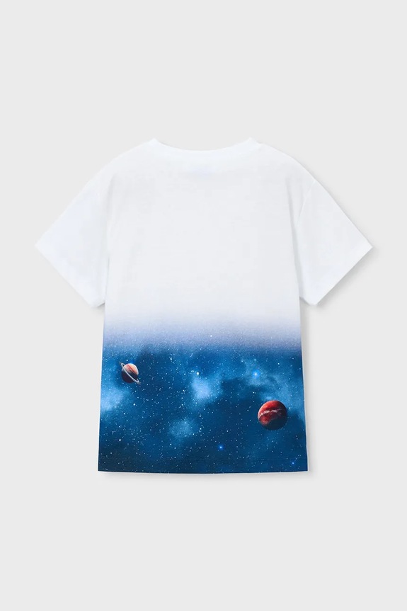 Mayoral tricou de bumbac pentru copii 3071.5F.Mini.PPY2 alb SS26