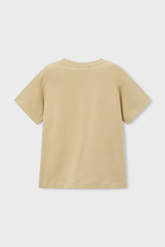 Chłopiec Mayoral t-shirt bawełniany dziecięcy 3073.5G.Mini.PPY2 beżowy