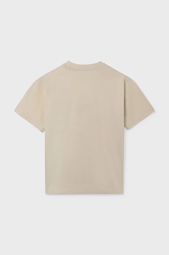 Mayoral t-shirt bawełniany dziecięcy 6034.7E.Junior.PPY2 beżowy SS26