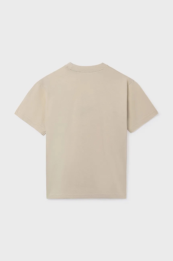 Mayoral t-shirt bawełniany dziecięcy 6034.7E.Junior.PPY2 beżowy SS26