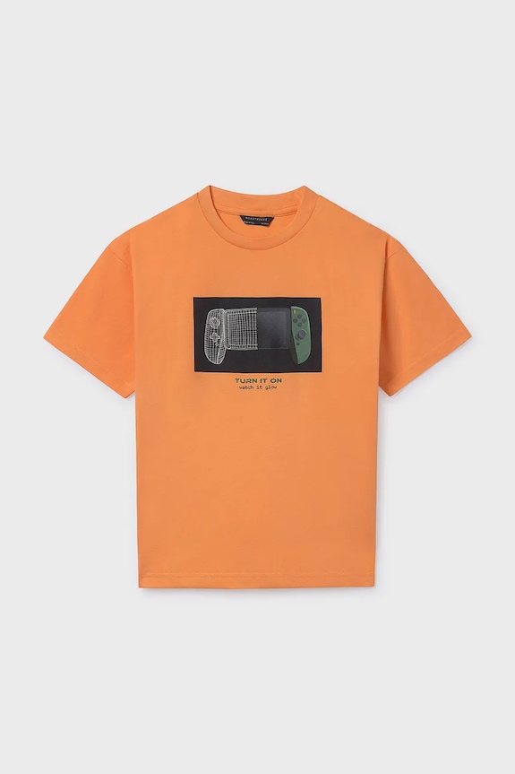 Mayoral gyerek pamut póló pamut narancssárga 6035.7F.Junior.PPY2
