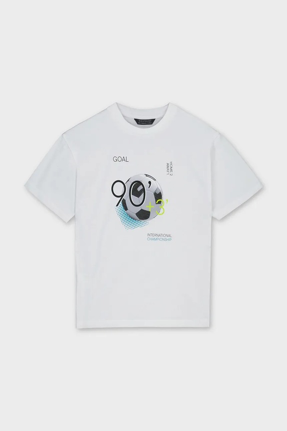 Mayoral t-shirt bawełniany dziecięcy 6036.7F.Junior.PPY2 biały SS26