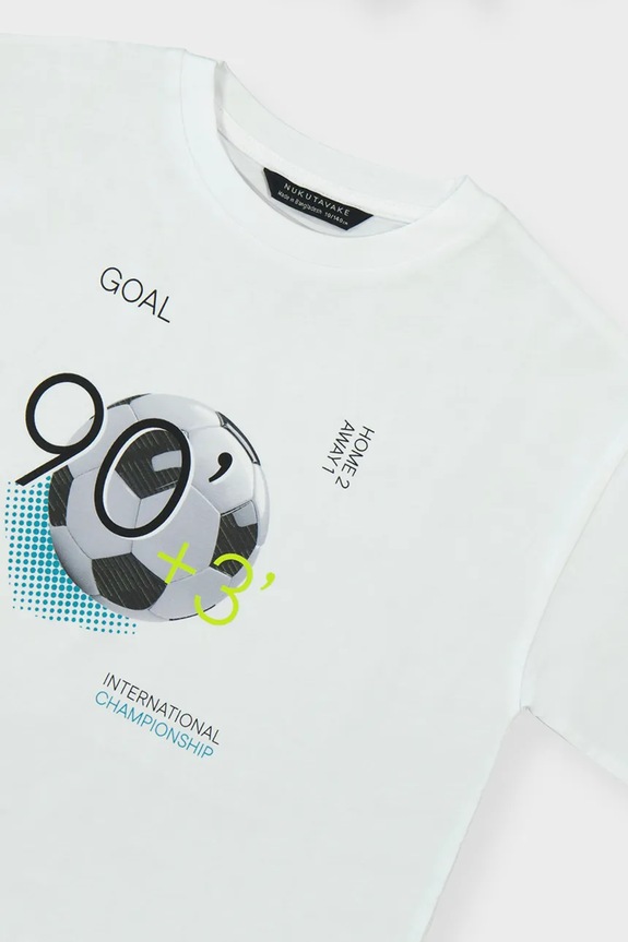 Mayoral t-shirt bawełniany dziecięcy biały 6036.7F.Junior.PPY2