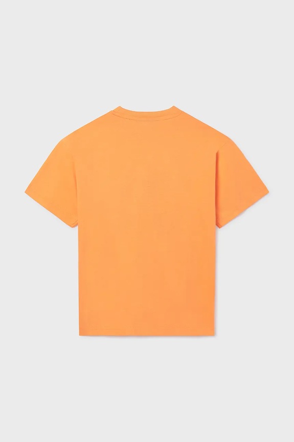 Chłopiec Mayoral t-shirt bawełniany dziecięcy 6037.7F.Junior.PPY2 pomarańczowy