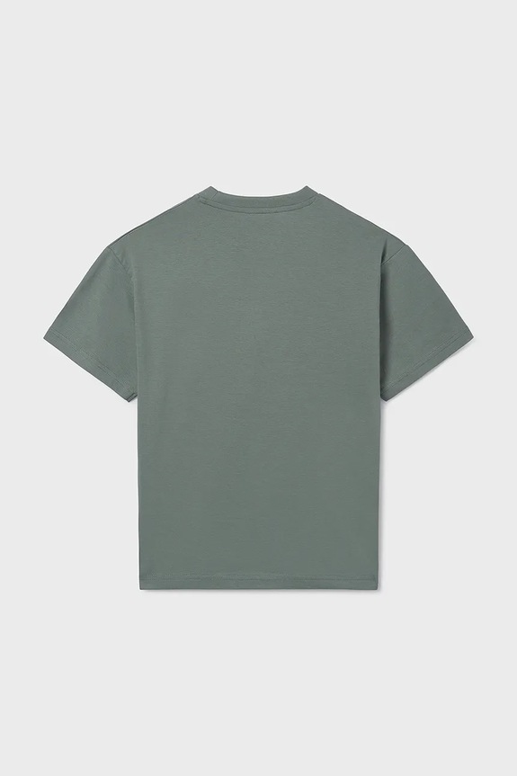 Mayoral t-shirt bawełniany dziecięcy 6037.7F.Junior.PPY2 zielony SS26