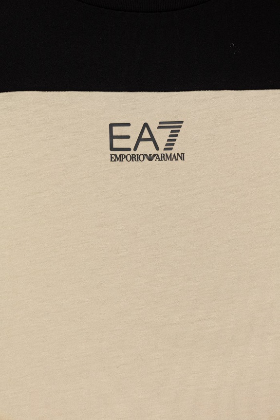 Dečki EA7 Emporio Armani kratka majica otroška bombažna 7B000307.AF10375 bež