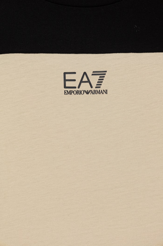 Dečki EA7 Emporio Armani kratka majica otroška bombažna 7B000307.AF10375 bež