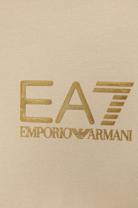Αγορίστικα EA7 Emporio Armani t-shirt παιδικό βαμβάκι με ελαστάν 7B000268.AF10373 μπεζ