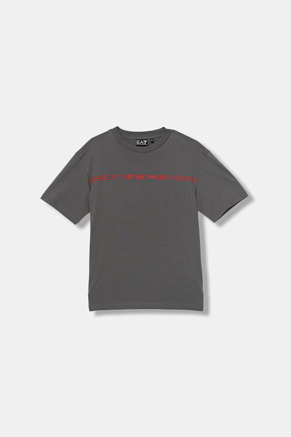 EA7 Emporio Armani gyerek pamut póló szürke 7B000262.AF12874