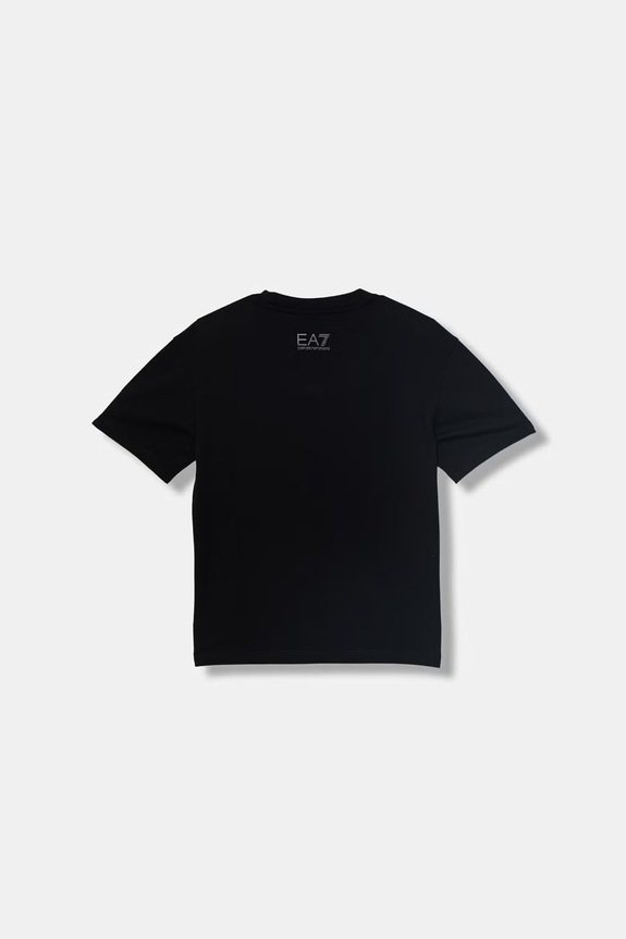 EA7 Emporio Armani póló gyerek pamut 7B000262.AF12874 fekete SS26