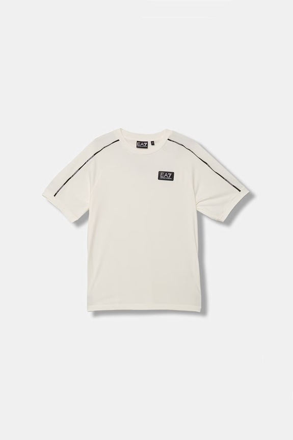 EA7 Emporio Armani gyerek pamut póló bézs 7B000251.AF10375