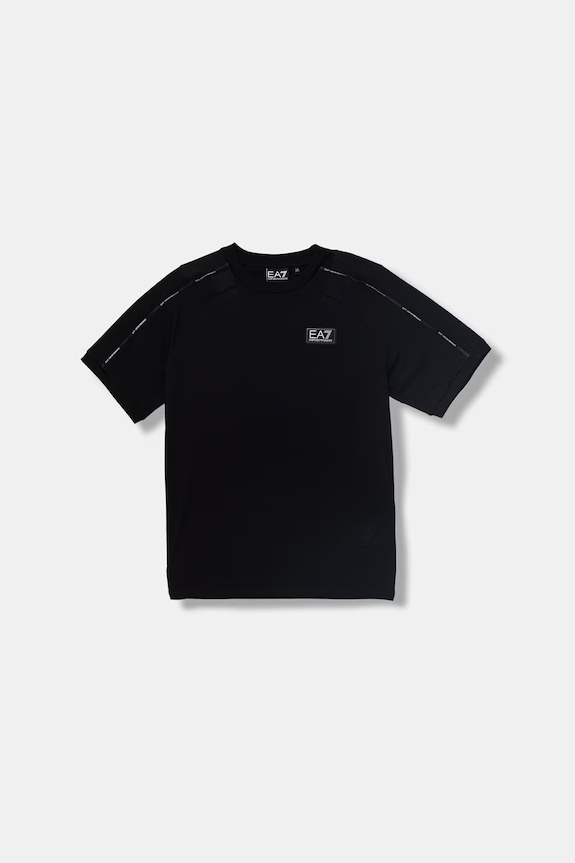 EA7 Emporio Armani T-shirt gyerek pamut fekete 7B000251.AF10375