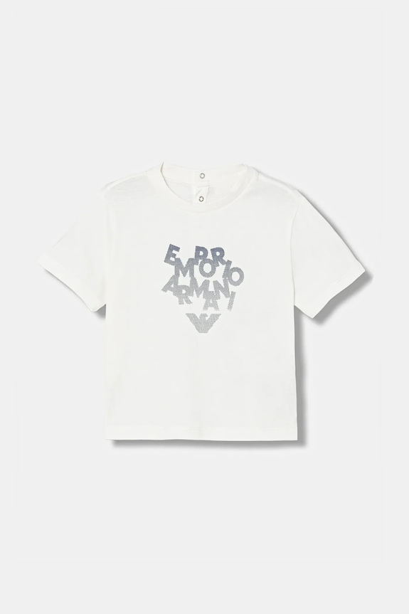 Emporio Armani tricou din bumbac pentru bebeluși 3-pack EB001324.AF14503 turcoaz SS26