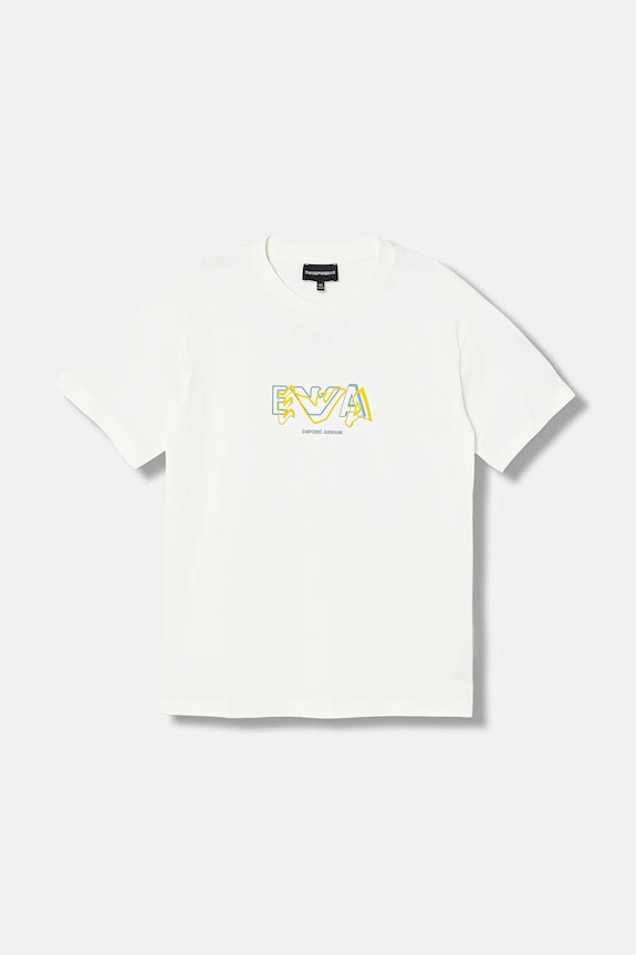 Emporio Armani tricou de bumbac pentru copii 2-pack EB001343.AF14503 albastru SS26