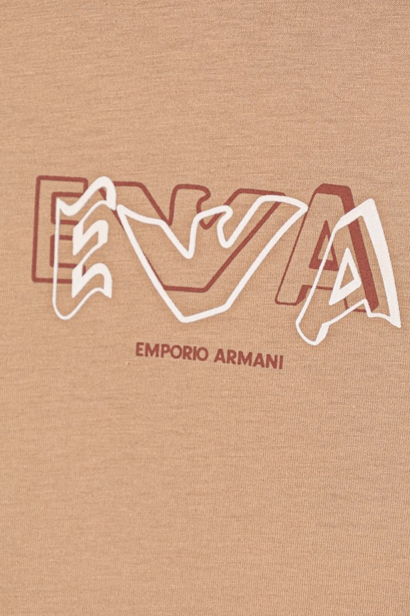 Chlapec Detské bavlnené tričko Emporio Armani 2-pak EB001343.AF14503 béžová