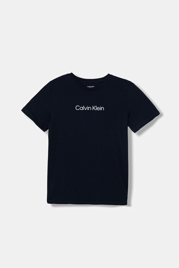 Dečki Calvin Klein Underwear osnovna kratka majica otroška bombažno-elastanska 2-paket B70B700513.PPY2 siva