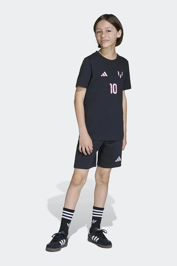 adidas Performance t-shirt bawełniany dziecięcy MESSI czarny KG4924