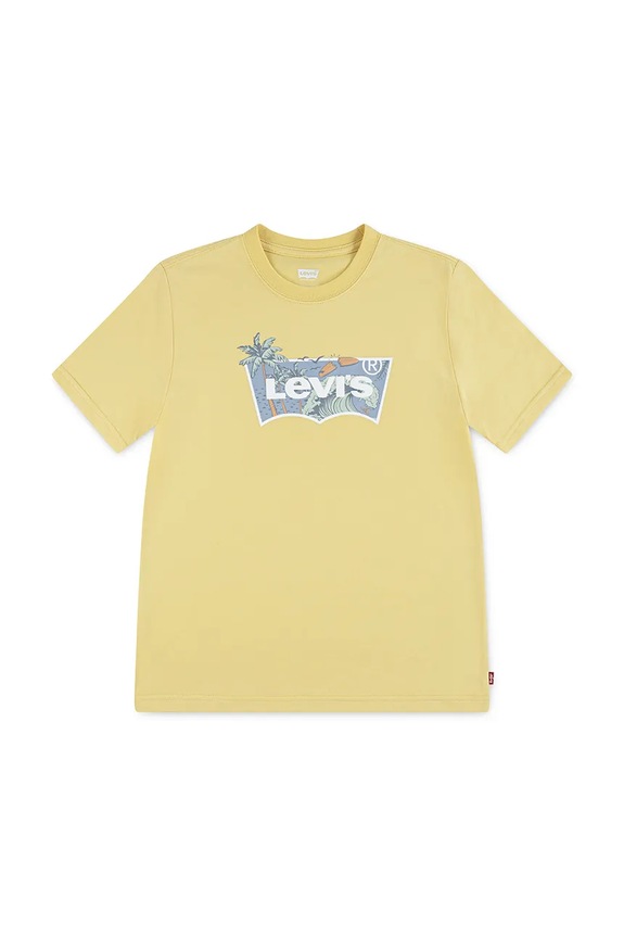 Otroška kratka majica Levi's HIGH TIDE BATWING TEE 9EP611 rumena SS26