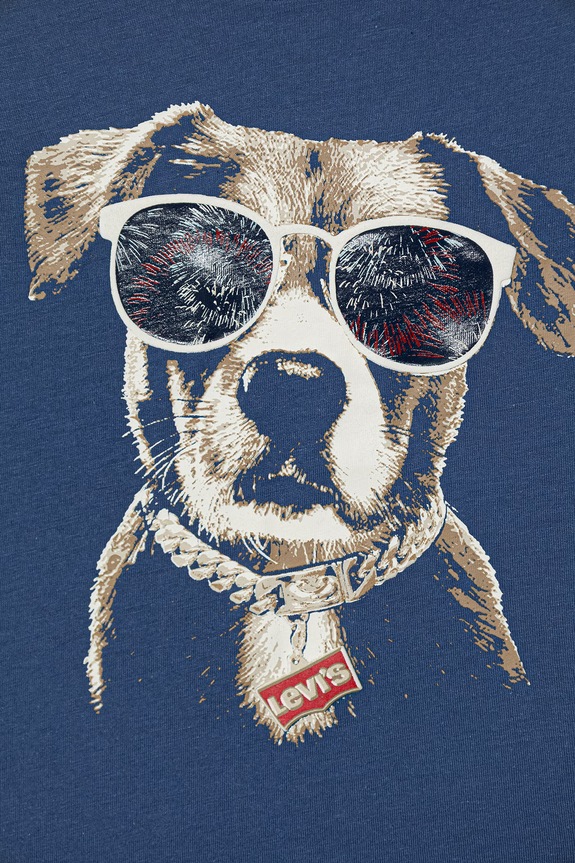 Dječaci Dječja majica kratkih rukava Levi's PATRIOTIC PUP TEE 8EP645 plava