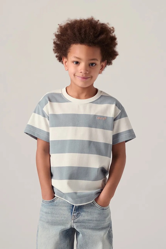 Παιδικό μπλουζάκι Levi's BIG STRIPE TEE άλλο μπλε 8EP864