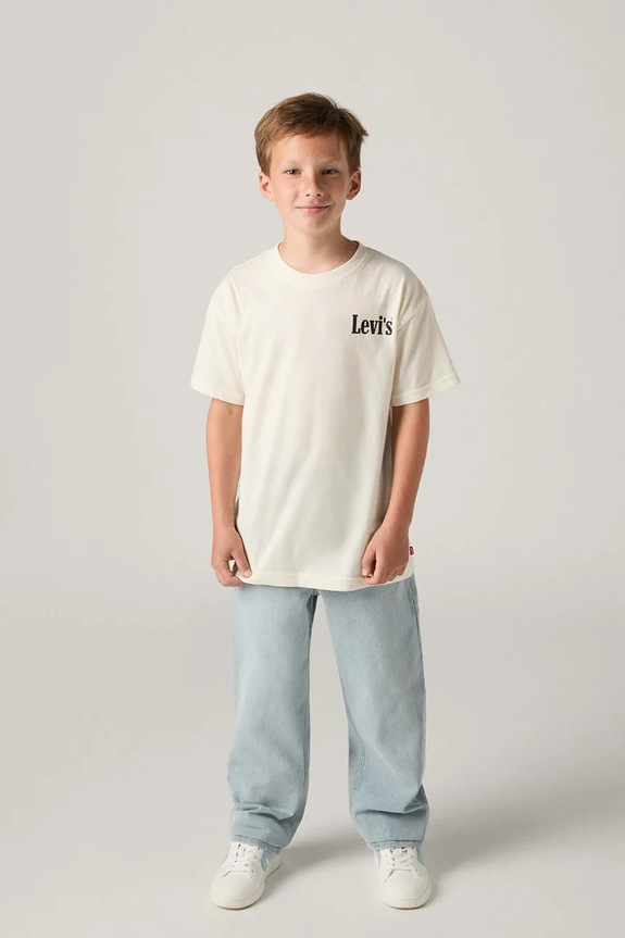 Dječja majica kratkih rukava Levi's AQUATIC LOUNGE TEE 9ER095 bež