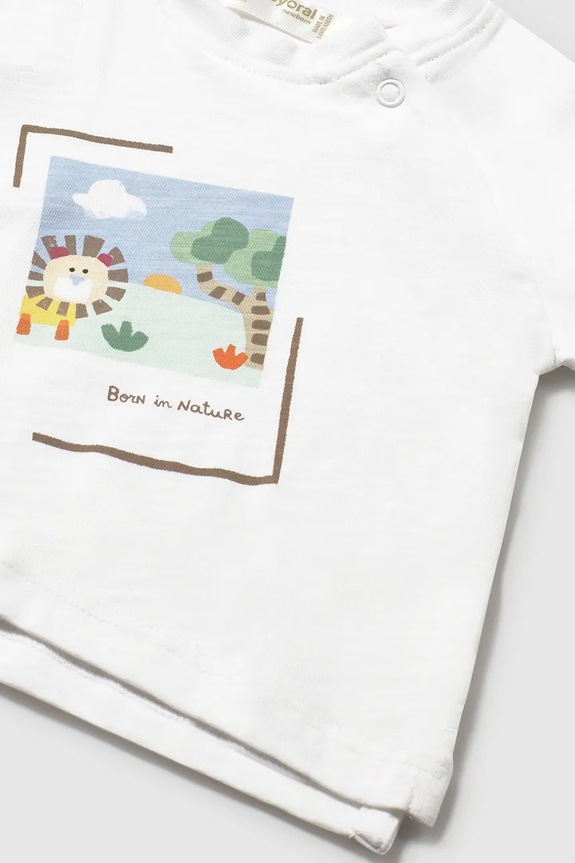 Mayoral Newborn t-shirt bawełniany niemowlęcy 2-pack żółty 1074.1P.Newborn.PPY2