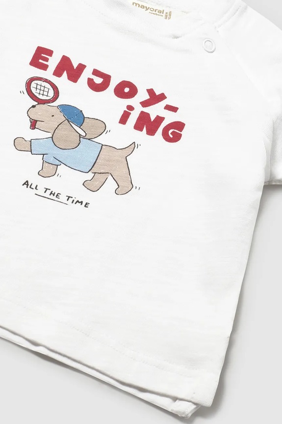 Mayoral Newborn tricou din bumbac pentru bebeluși 2-pack rosu 1074.1P.Newborn.PPY2