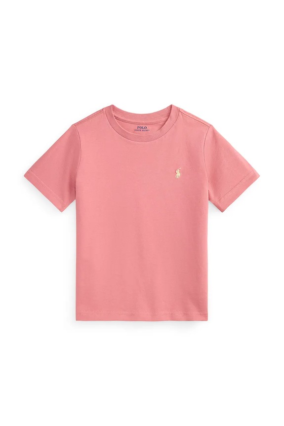 Detské bavlnené tričko Polo Ralph Lauren bavlna ružová 322832904511