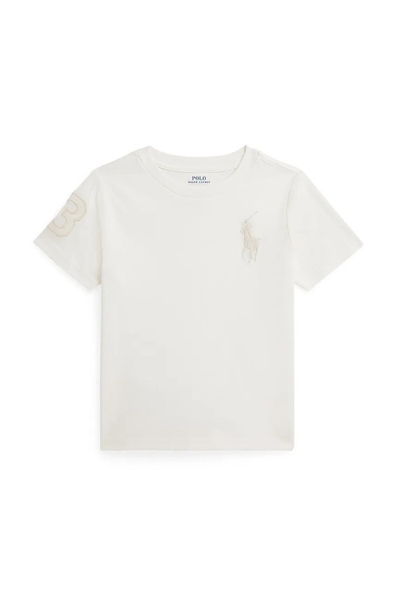 Detské bavlnené tričko Polo Ralph Lauren bavlna biela 322832907504