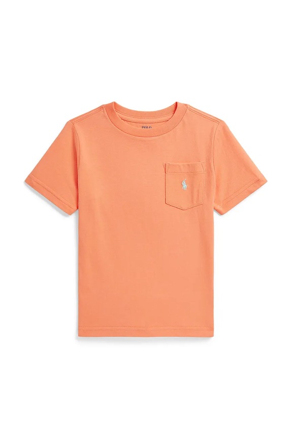 Polo Ralph Lauren T-shirt dziecięcy bawełniany 322970333501 pomarańczowy SS26
